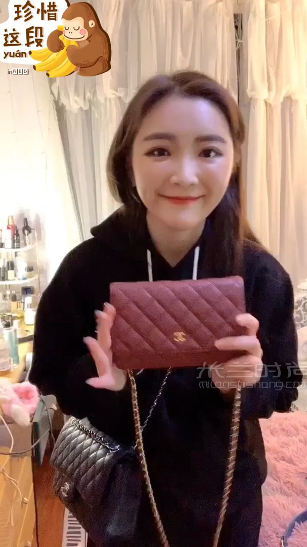 【馳講woc發(fā)財(cái)包1】實(shí)物香奈兒 Chanel woc mini對比CF中號(hào)_單肩包