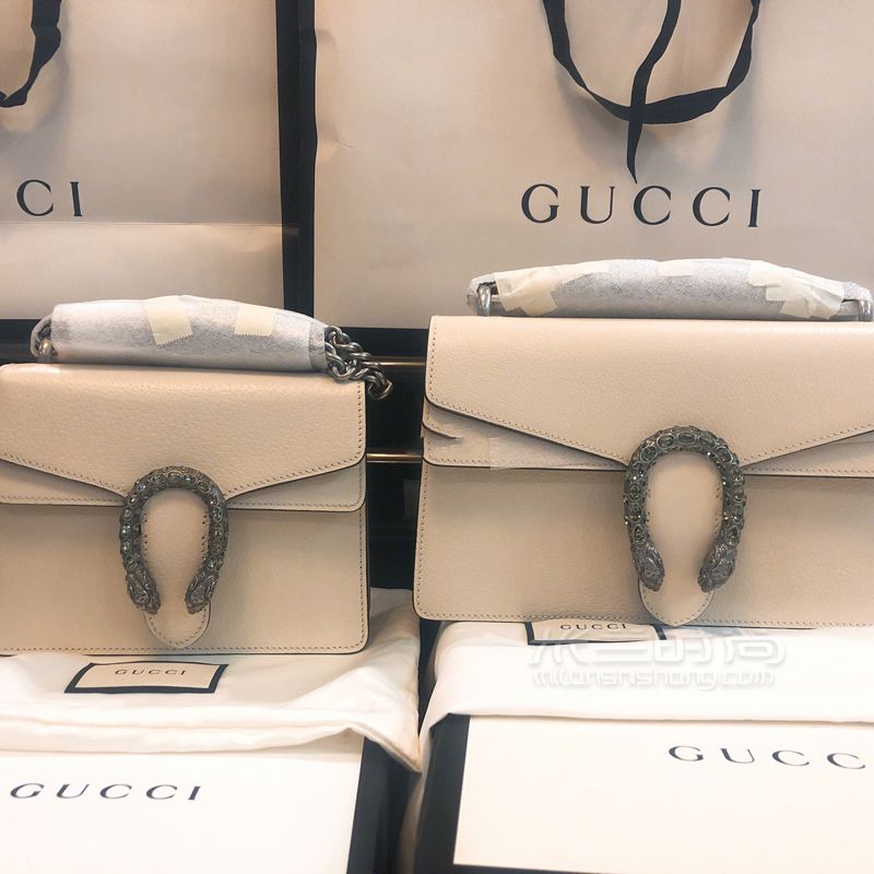 gucci酒神包19年新色簡直美炸天了！小仙女必備?。☆伾穷愃迫榘咨娜?(2)