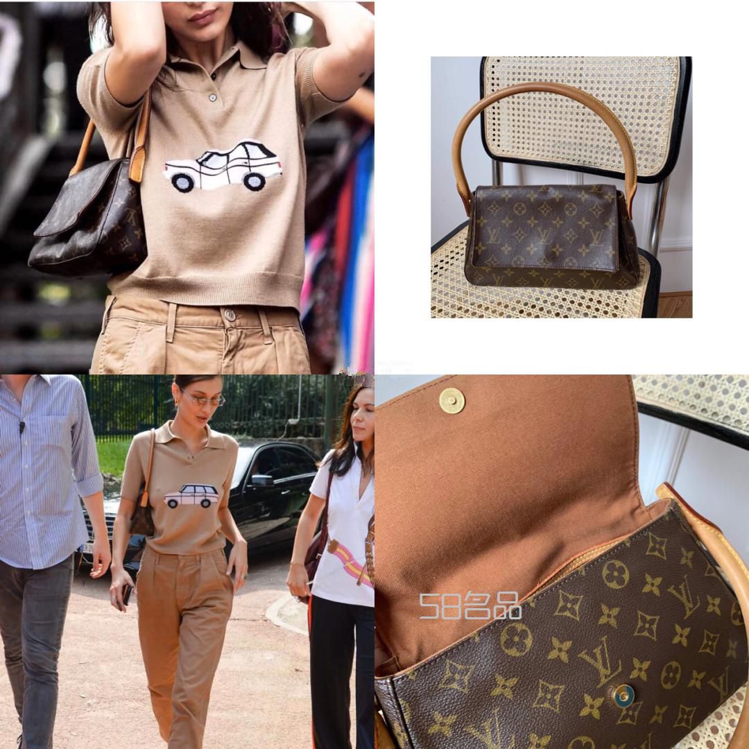 Lv 小號looping翻蓋 中古包,上海高仿lv 購物_1