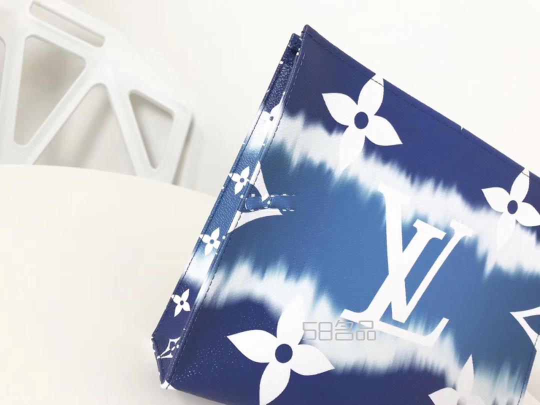 Lv ESCALE 26cm藍天白云手包洗漱包,lv老花錢包鑒定_7
