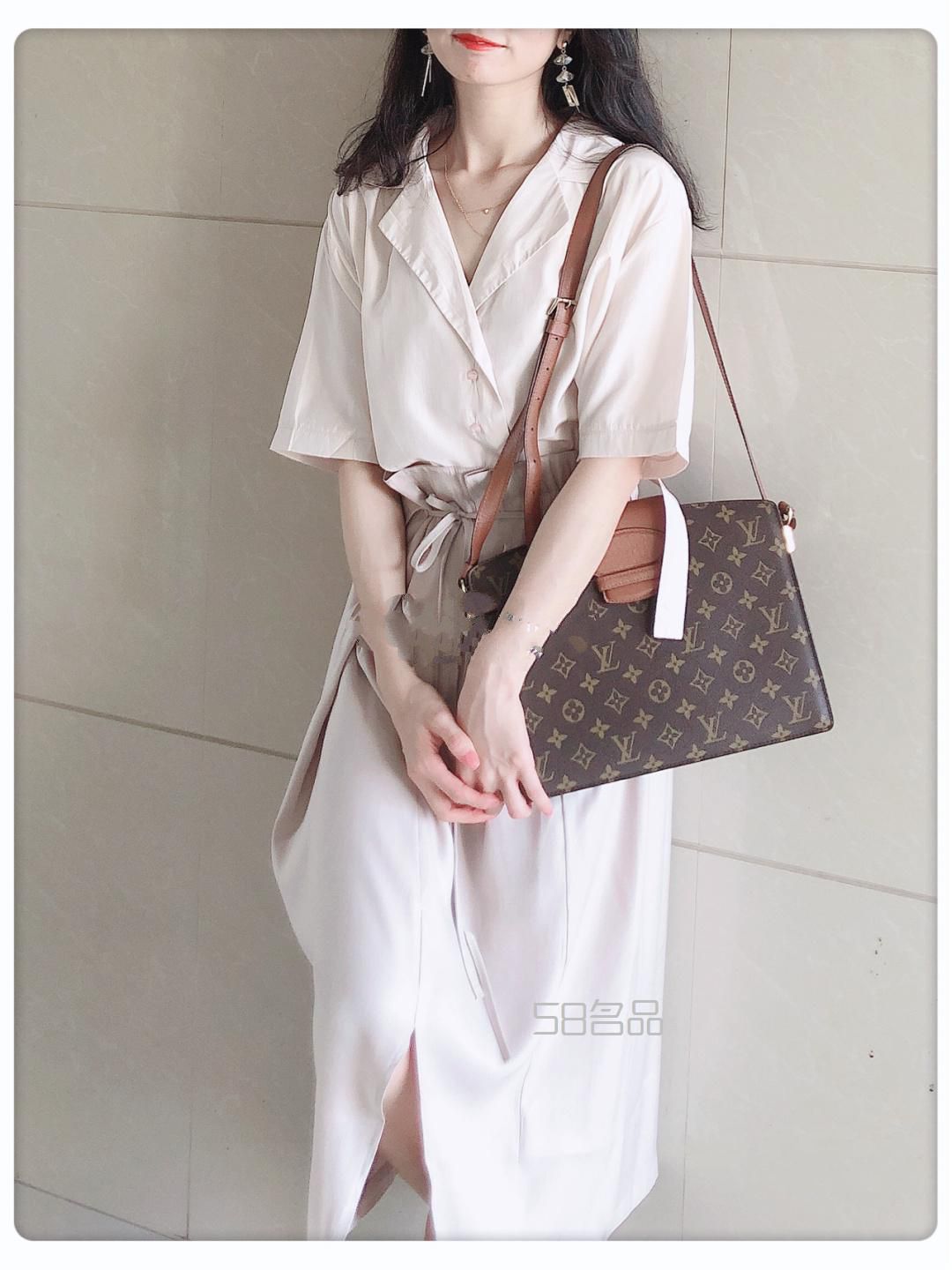 中古｜LV紅皮老花郵差包,lv08年33彩女包_10