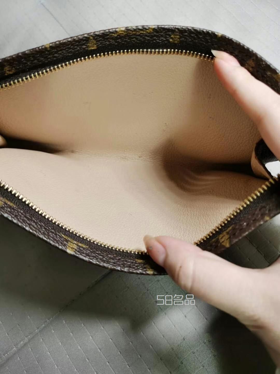 中古LV老花大號子包珍珠手提vintage,白色lv包_7