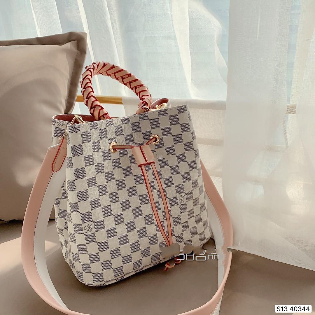 Lv 2020 神仙白格 水桶包編織手柄 櫻粉肩帶 美到無法無天,delvaux mini_1