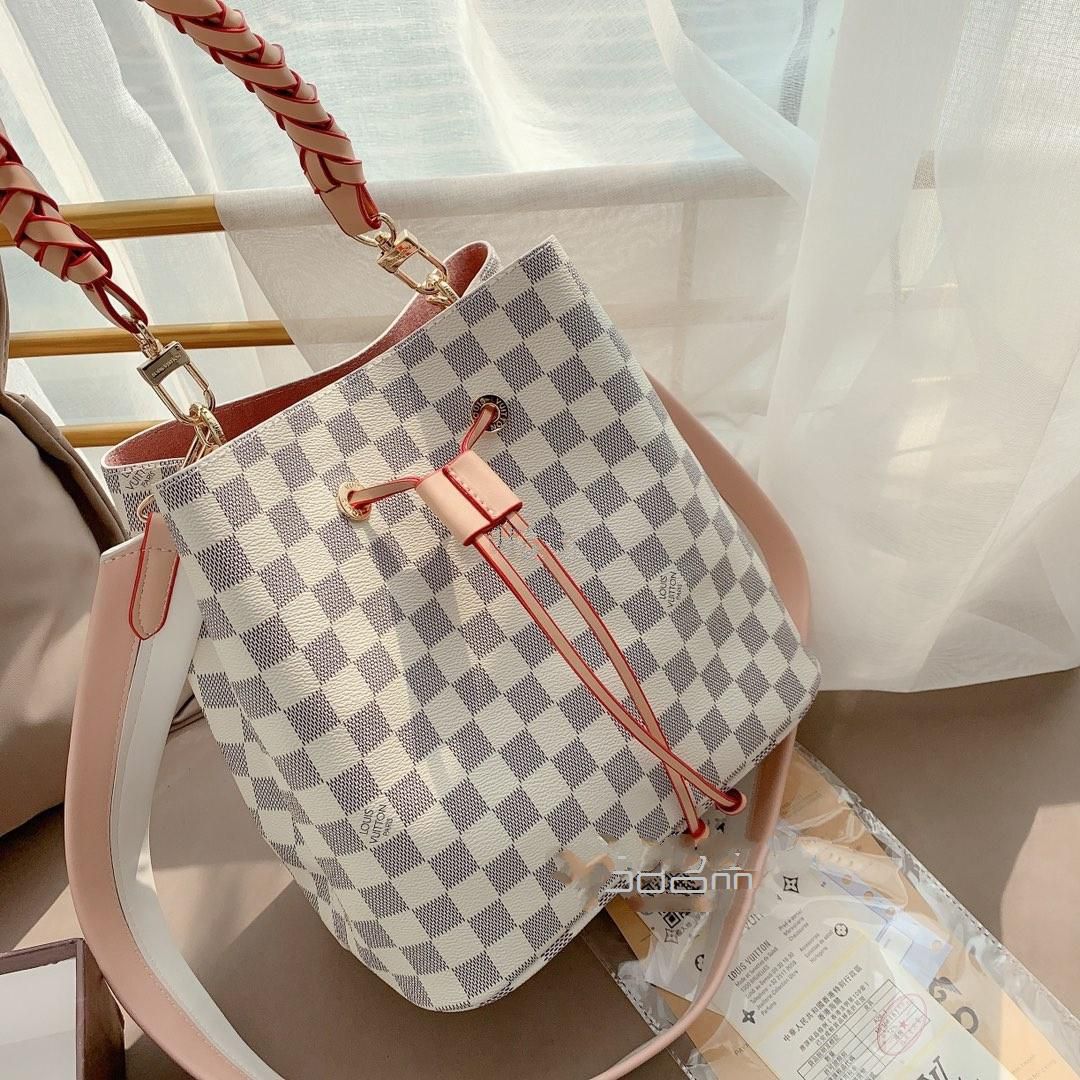 Lv 2020 神仙白格 水桶包編織手柄 櫻粉肩帶 美到無法無天,delvaux mini_18