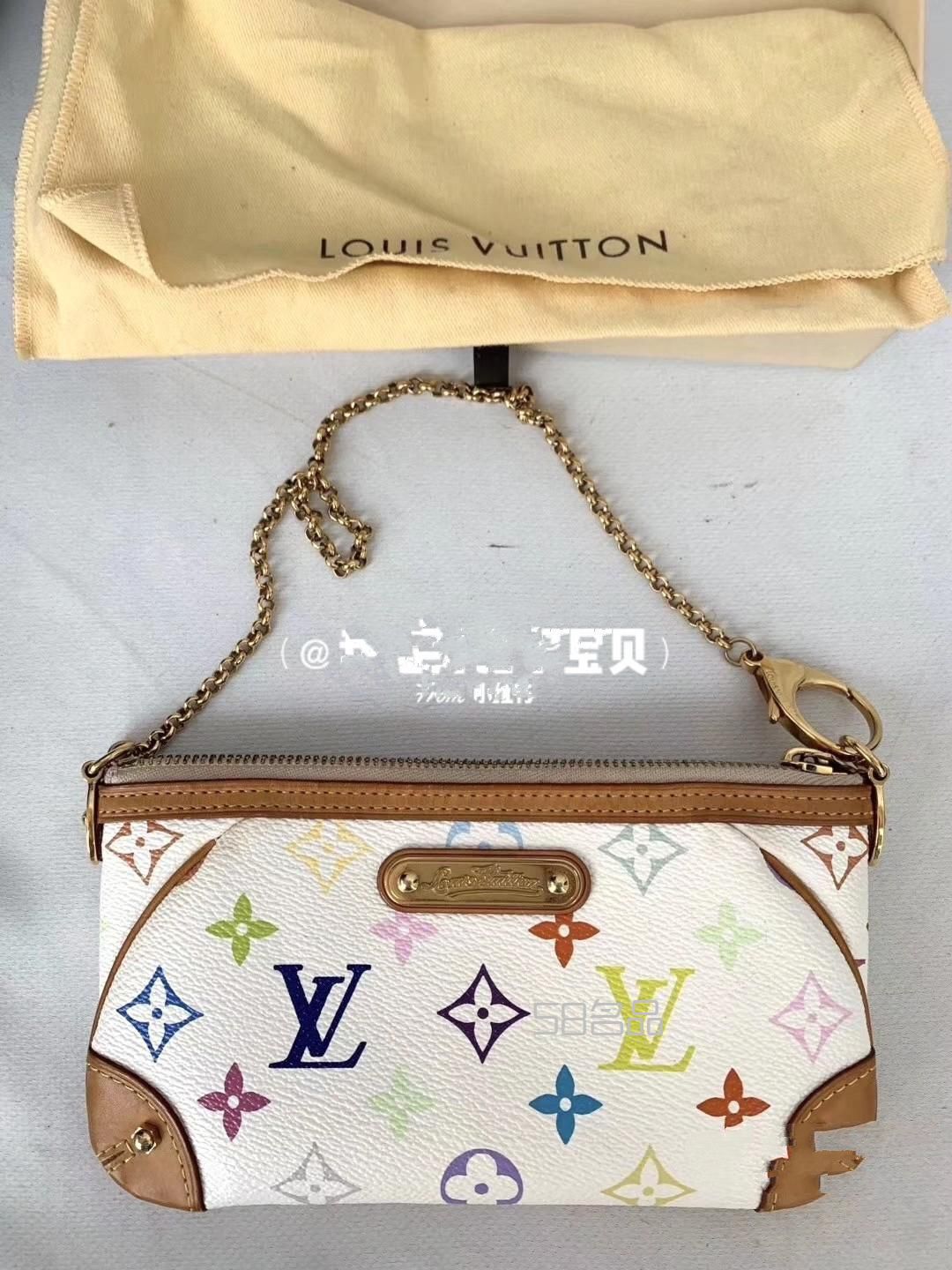 第34只中古包Lv 白三彩麻將包,kimono lv_1