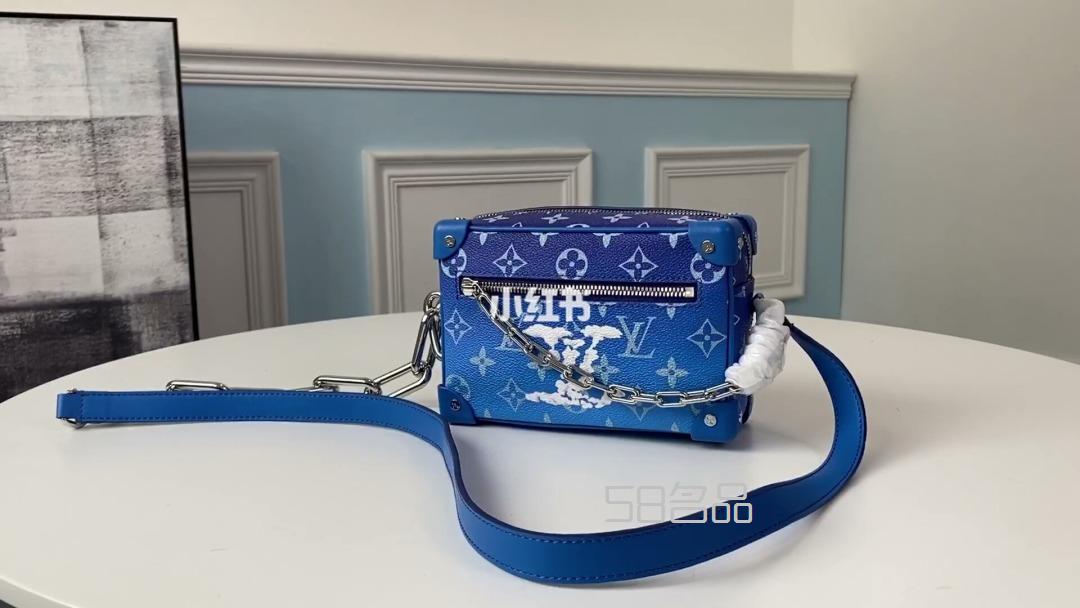 LV MINI SOFT TRUNK白云藍(lán)花絲印鏈條盒子包,lv 錢(qián)包 款式_1