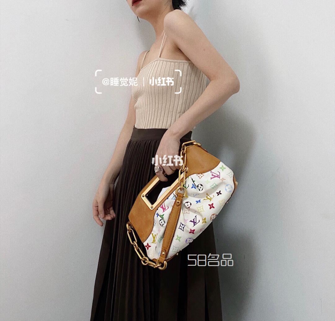 中古包分享 VINTAGE LV 白三彩,lv經(jīng)典帶鐵鏈的錢包_1