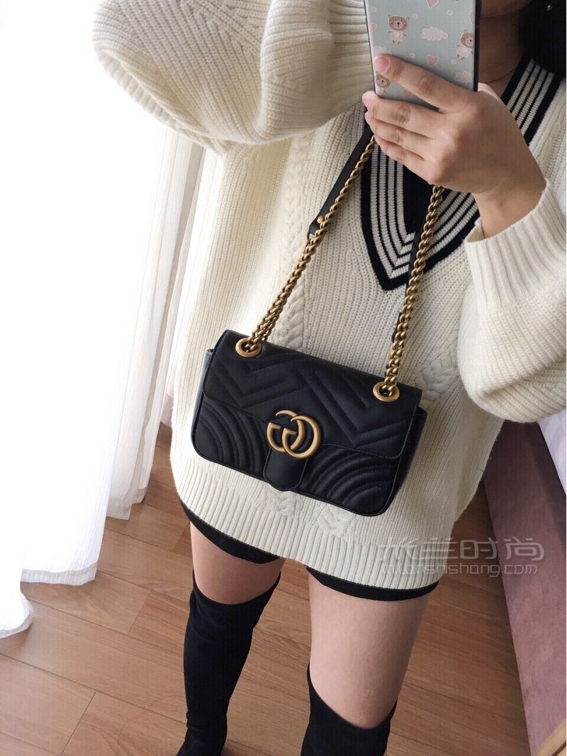 Gucci Marmont mini 上身圖片 接之前這個Gucci包篇答應(yīng)大家的上身圖片來了_5