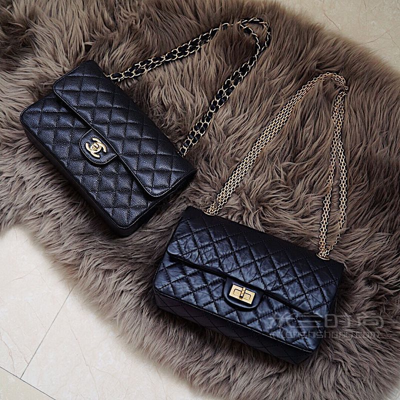 Chanel CF和香奈兒 2.55小號(hào)黑金對(duì)比 法國(guó)自由行_3