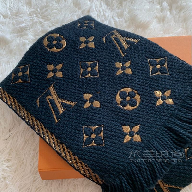 lv藍金圍巾—-路易威登怎么樣-外套-時尚-圍巾_3