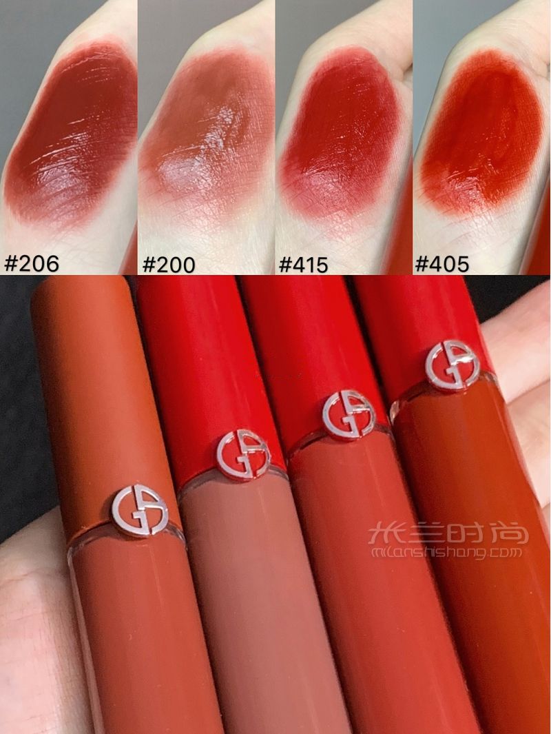 阿瑪尼四根最火秋冬色唇釉對比試色來啦！_9