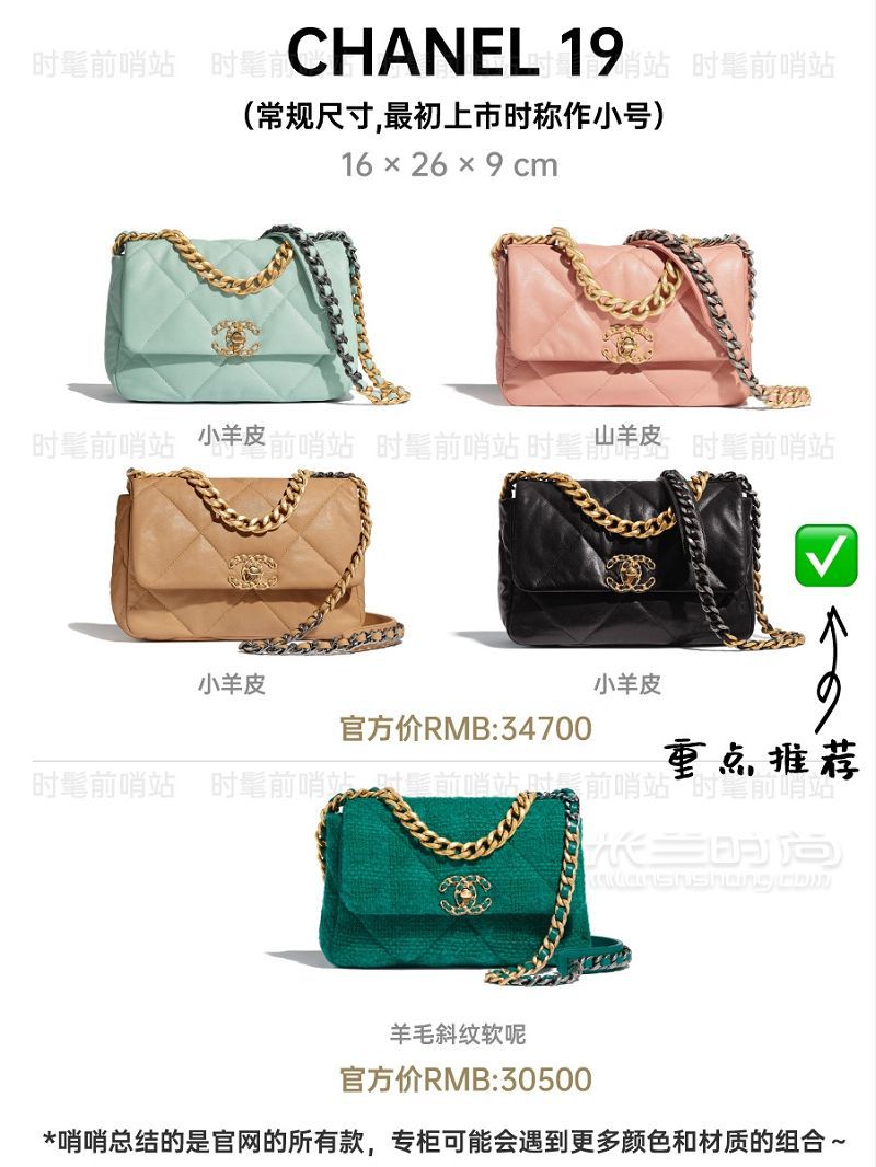 Chanel 19 最全款式總結+2020全球比價_5