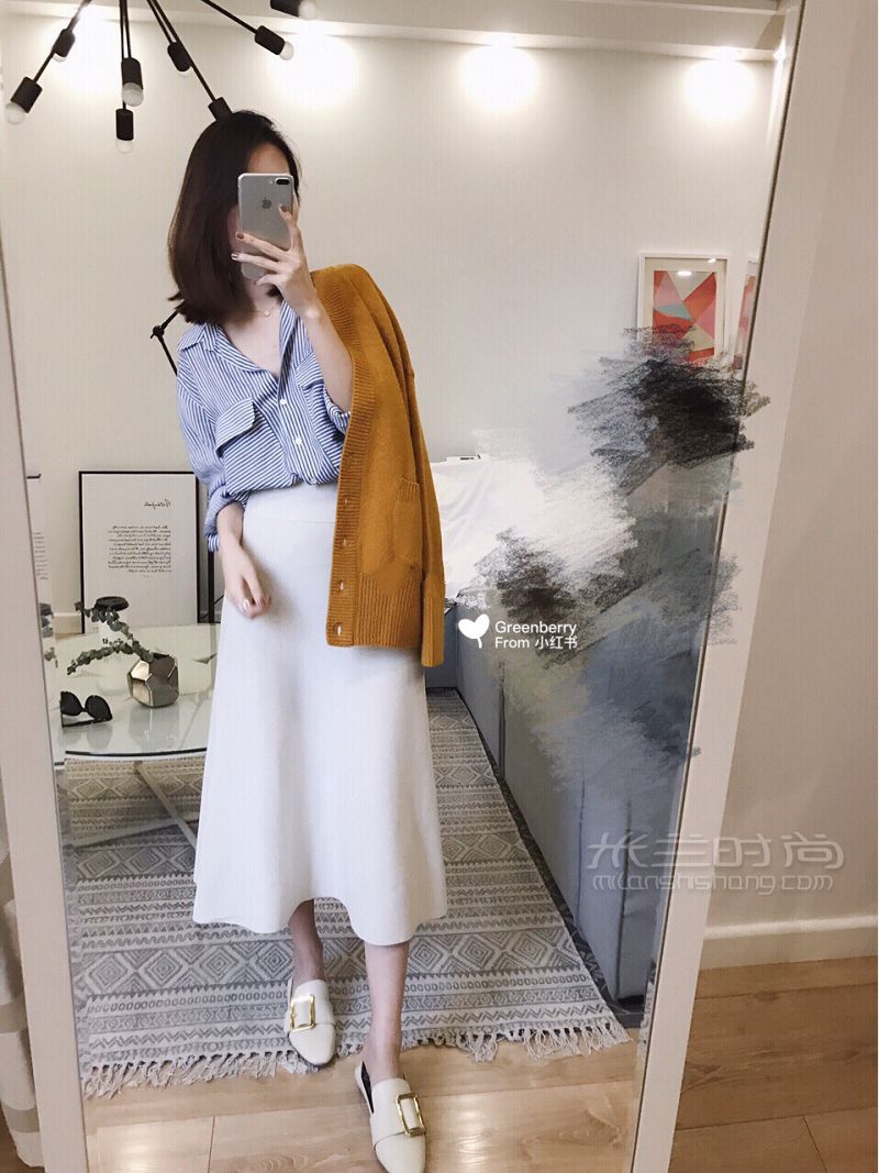 日常通勤上班怎么穿搭？條紋襯衫清爽風(fēng)_2